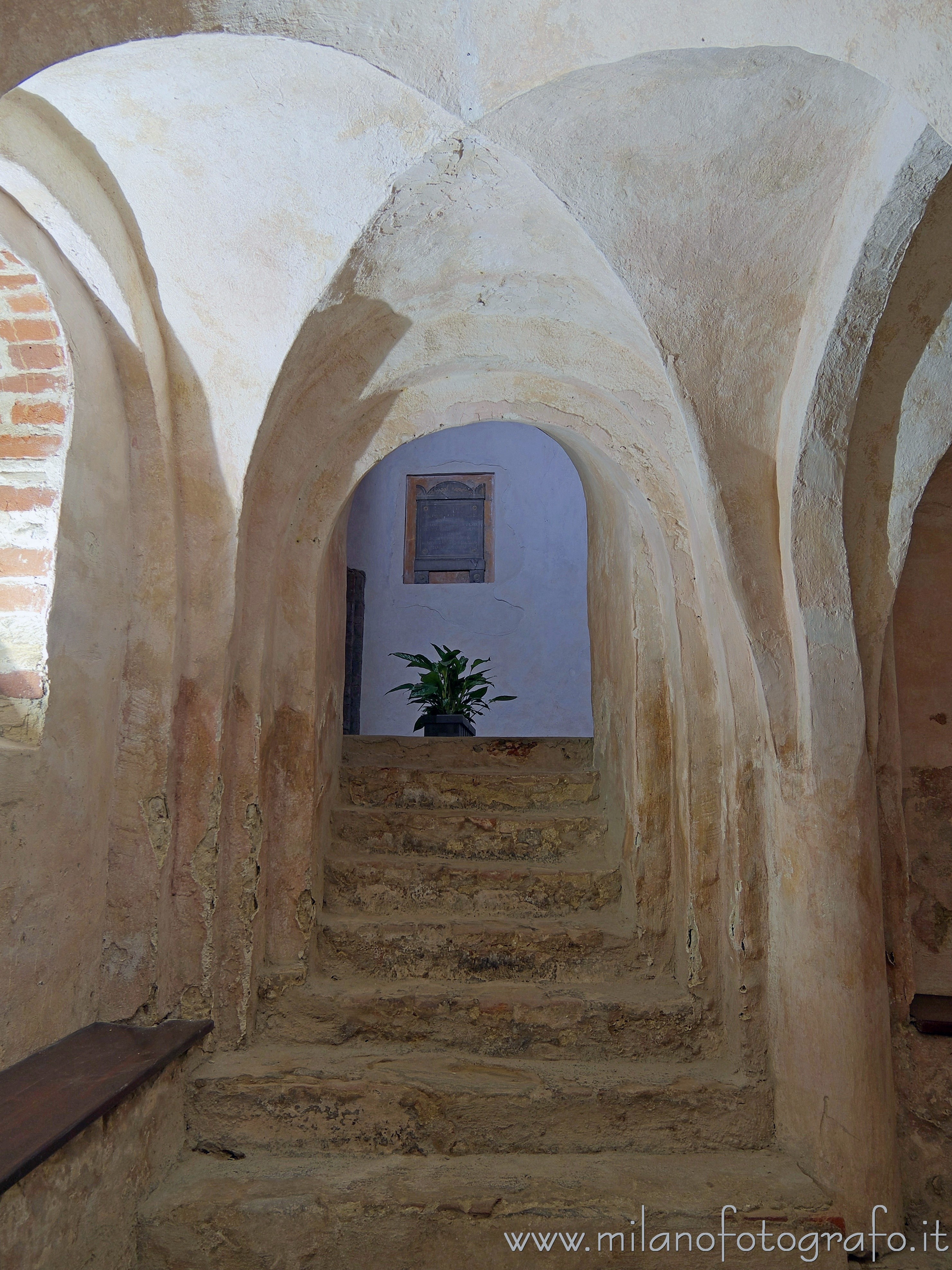 Oleggio (Novara, Italy) - One of the two exits of the crypt of the Church of San Michele